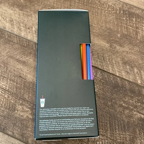 NIB STARBUCKS Confetti Color Changing Cold Cups BRING ON WARM WEATHER! - Picture 2 of 6